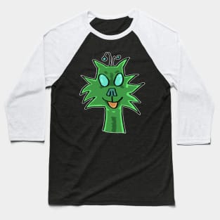 Green alien cat Baseball T-Shirt